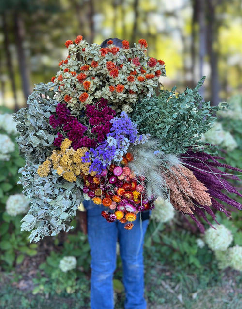 Dried Flowers Box Lot-Bright & Cheery