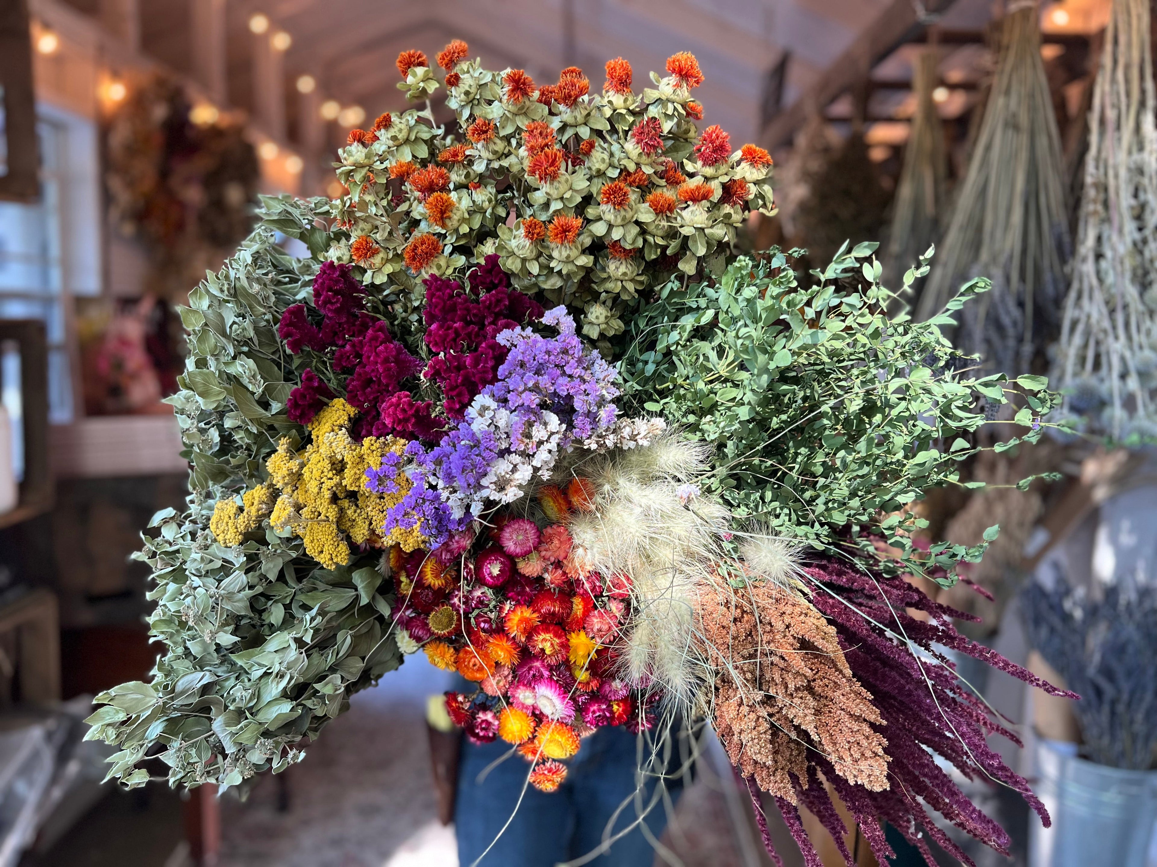 Dried Flowers Box Lot-Bright & Cheery